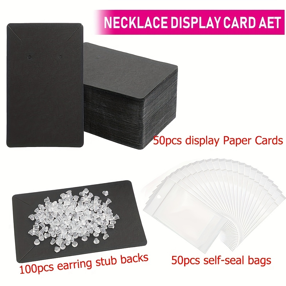 100Pcs Per Pack Earrings Paper Cards Display Holder Cardboard Jewelry  Accessories Small Business Supplies