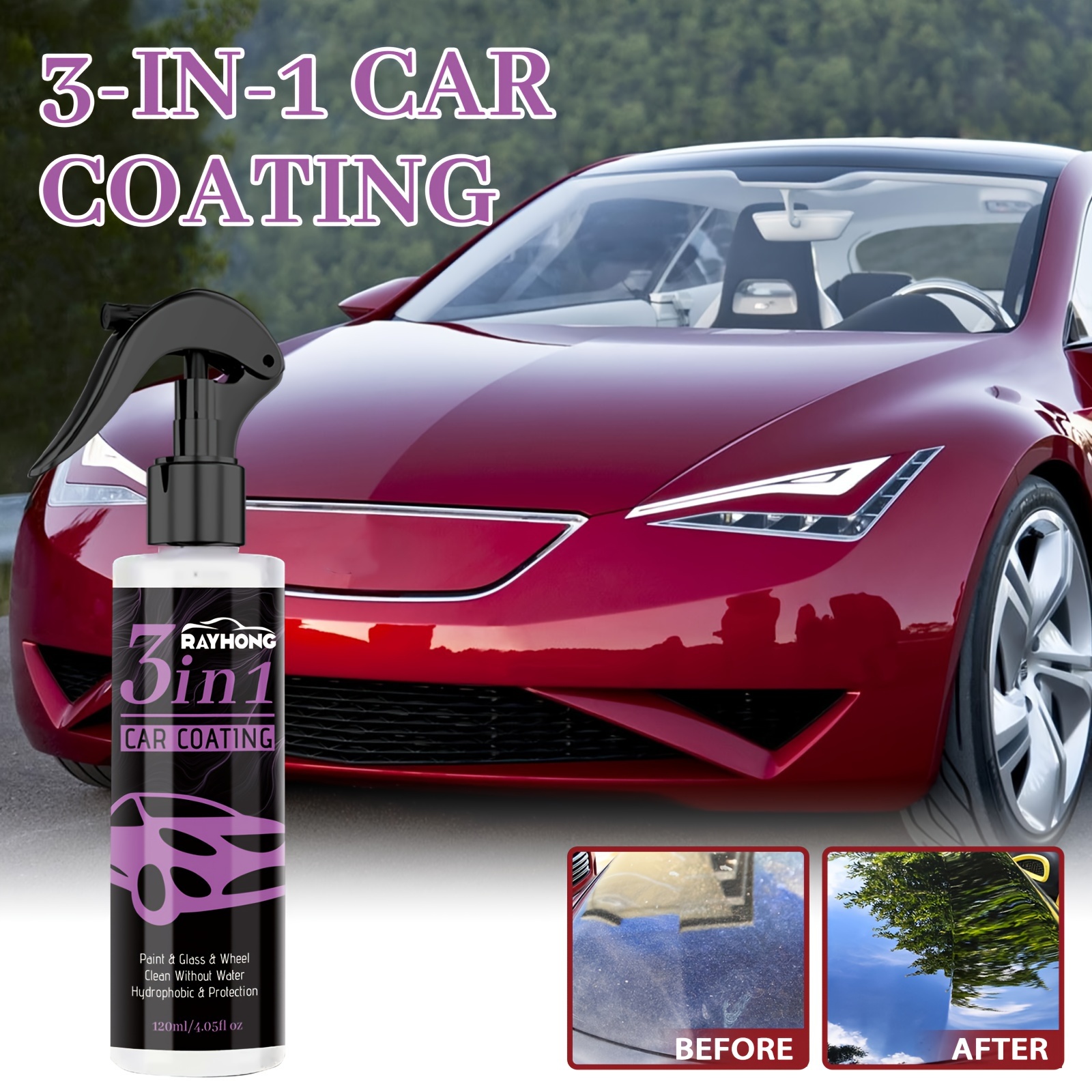 1 Car Coating Spray Paint Coating Spray Top Gloss Dust proof - Temu