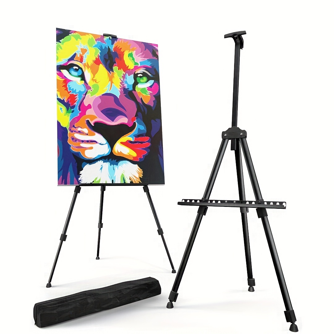 Falling in Art 65 A-Frame Tripod Easel Stand, Wooden Display Easel with  Adjustable Canvas Holder, Floor Easel for Wedding Signs, Posters,  Paintings