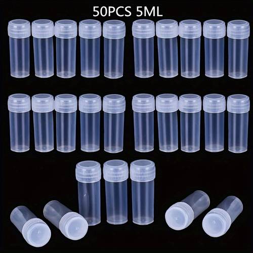 50 mini plastic containers are perfect for storing beads jewelry handicrafts and medicines are suitable for jewelry production with beads and small capacity