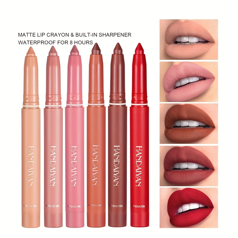 Dual Use Lip Liner Pen Smudge Proof Matte Finish Long Lasting Lip Makeup