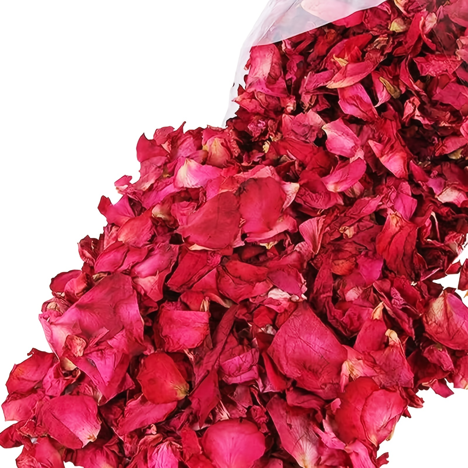 Natural Dried Rose Petals, Real Red Rose Petals, Dried Rose Flowers For  Bath Spa Whitening Shower, Wedding, Party, Confetti, Soap Candle Making -  Temu