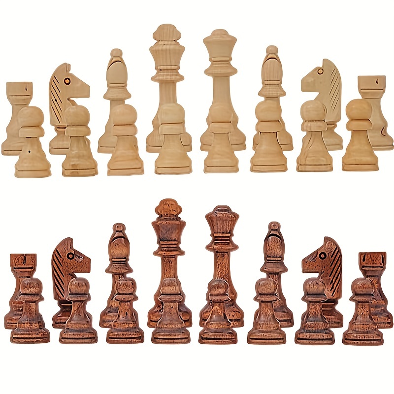 Xadrez de madeira tabuleiro de xadrez de madeira maciça peças de