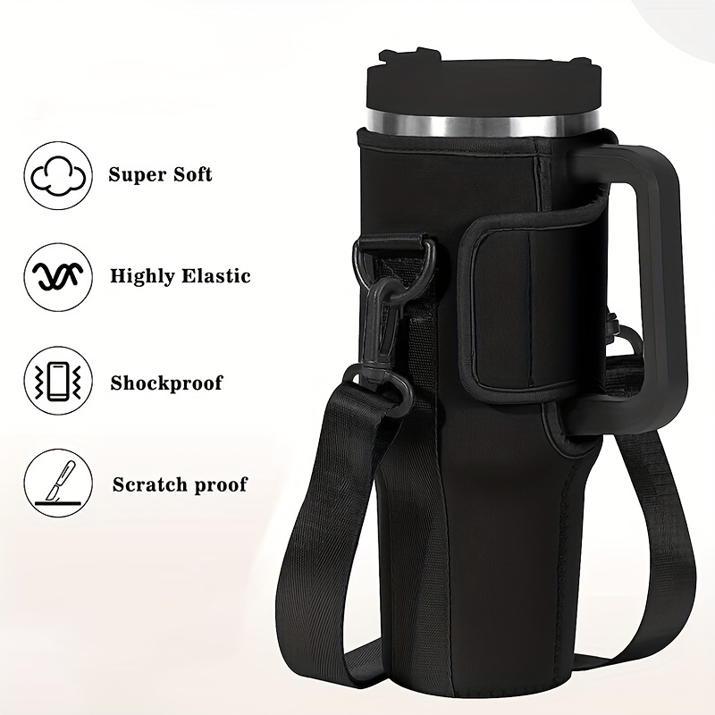 Handwoven Water Bottle Holder with Adjustable Strap – Traveling