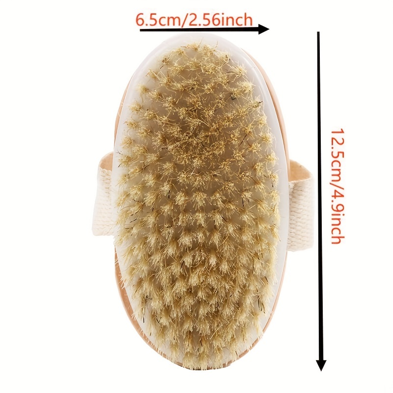 POPCHOSE Dry Brushing Body Brush, Natural Bristle Dry Skin Exfoliating  Brush Body Scrub for Flawless Skin, Cellulite Treatment, Lymphatic Drainage  and