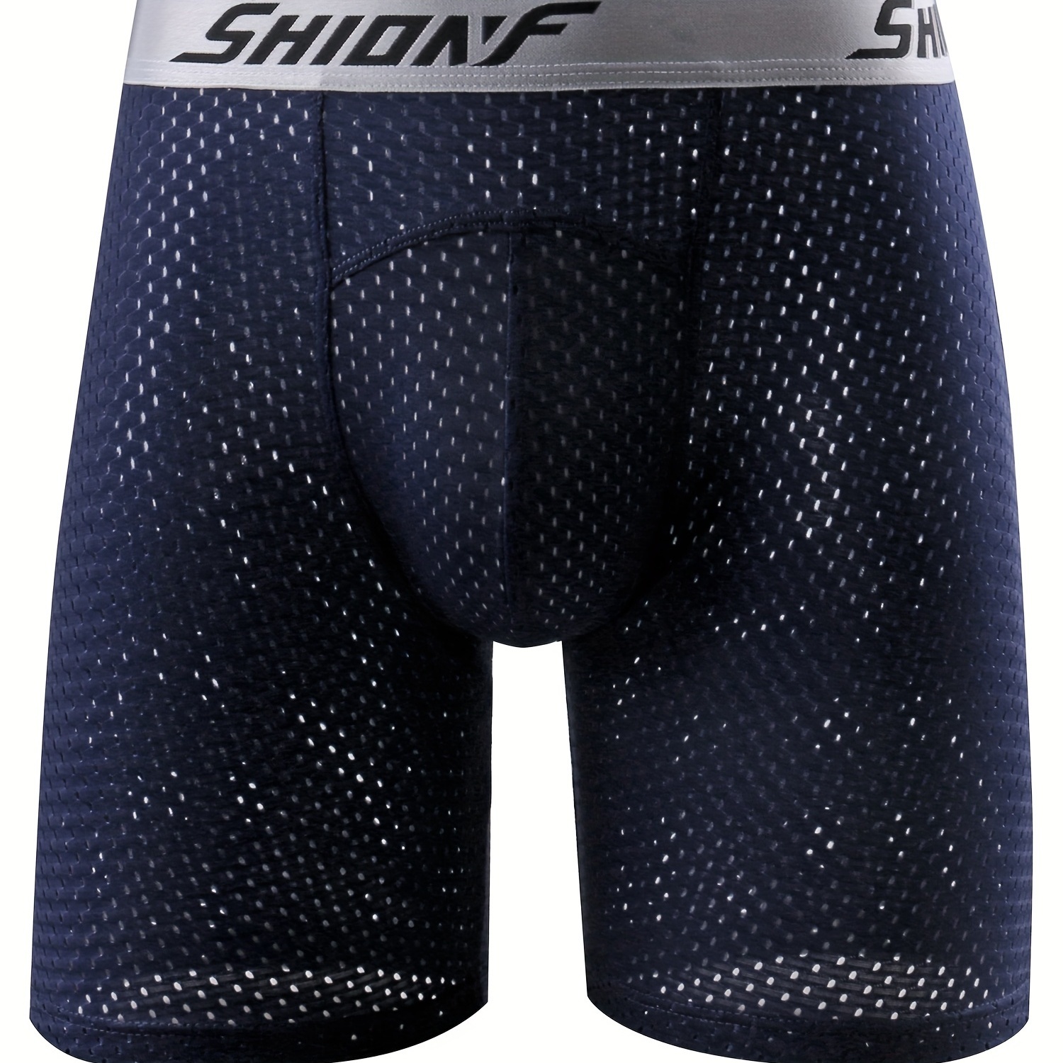 Plus Size Men s Mesh Anti Wear Nylon Comfy Boxer Briefs Underwear 