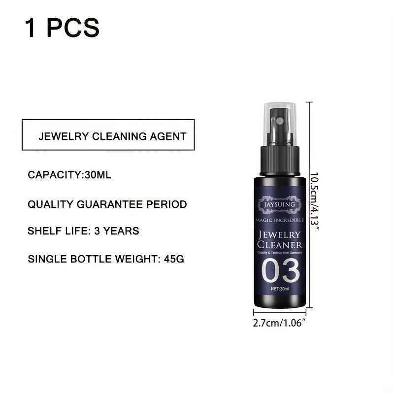 Jewelry Cleaning Agent Jewelry Metal Cleaning Solution Diamond Necklace  Rust and Ash Removal Care Solution 50ml 