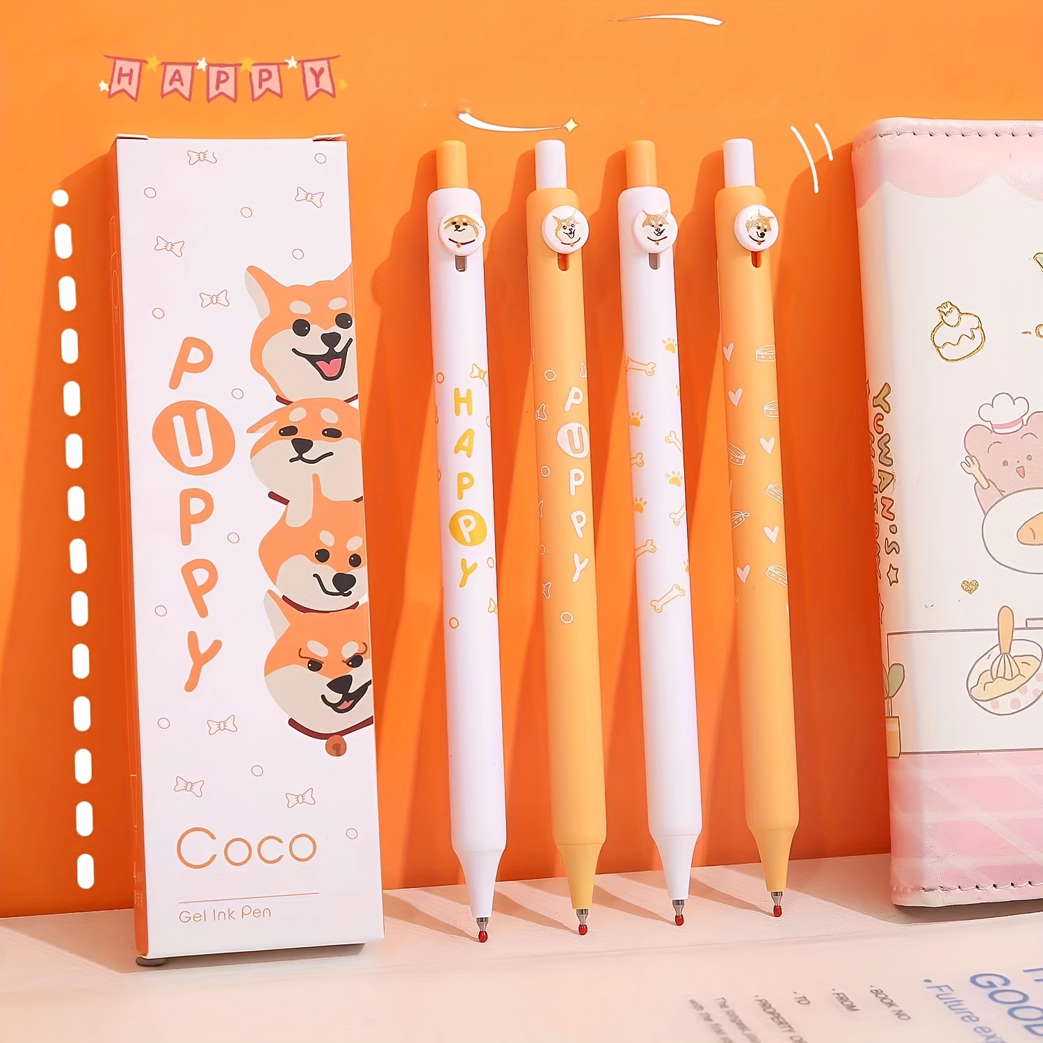 HGB Anime Pens 12pcs Black Gel Ink Pens Anime School Supplies Back to School Gifts (cimam0r0ll-12pcs)