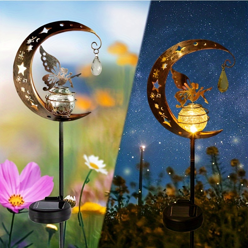 Go2garden Solar Garden Lights Outdoor Decorative Stake Lights Waterproof  with Moon Star for Patio, Pathway, Backyard, Outside Decor, Lawn Ornaments  (Copper, 6pack) - Yahoo Shopping
