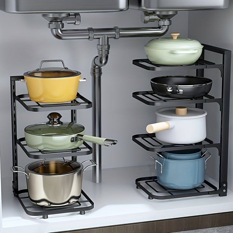 Kitchen Multipurpose Under Cabinet Stainless Steel Storage - Temu