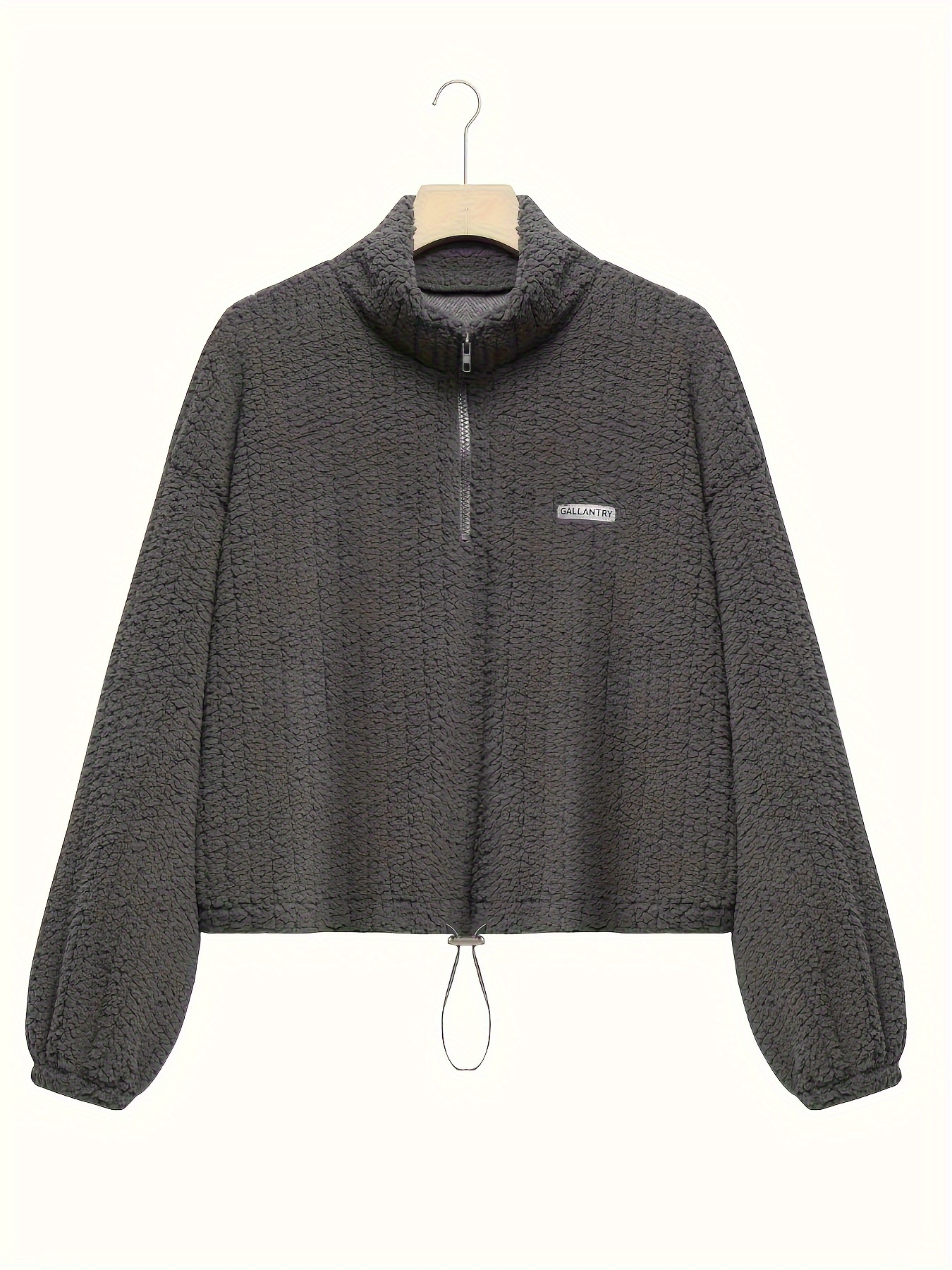 Grey fuzzy hot sale quarter zip