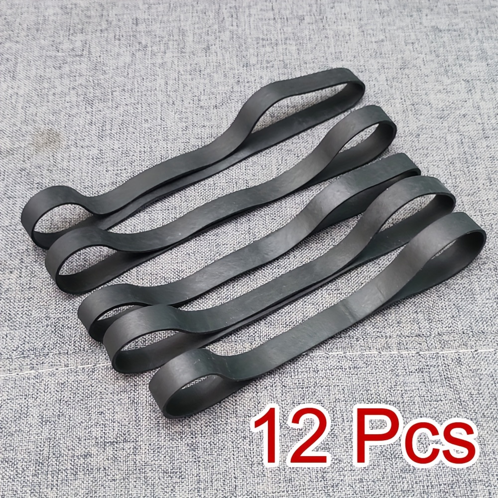 Image of 12pcs Black Rubber Bands Large Size Stretchable Elastic Rubber Ring Office Students School Stationery Package Supplies