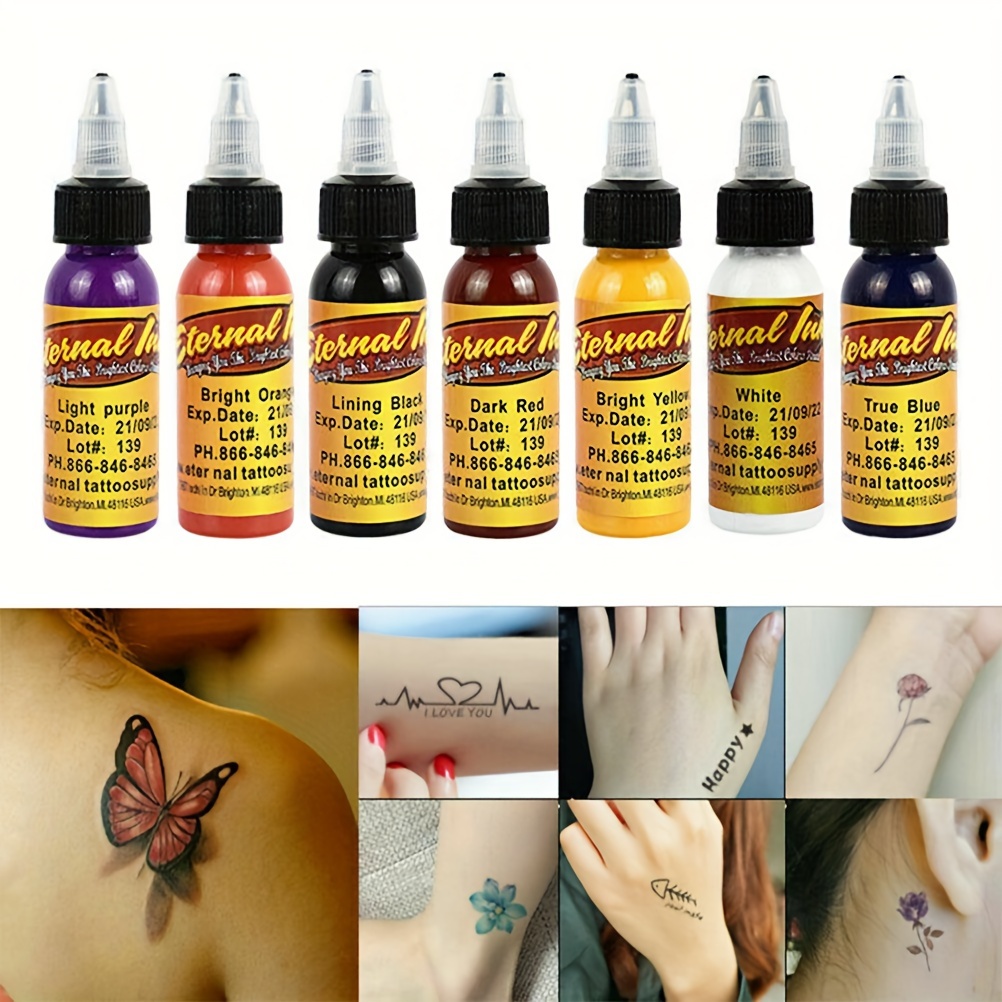 7pcs/set Tattoo Ink Set, Professional Tattoo Set, Long Lasting Tattoo  Painting Tattoo Supplies, Professional Supply For Body Art