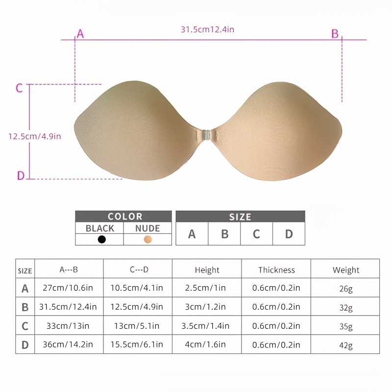 Buy Adhesive Bras Women's Push Up Bra Reusable Stress Self Adhesive  Backless Bra Invisible Sticky Nipple Covers Online at desertcartSeychelles