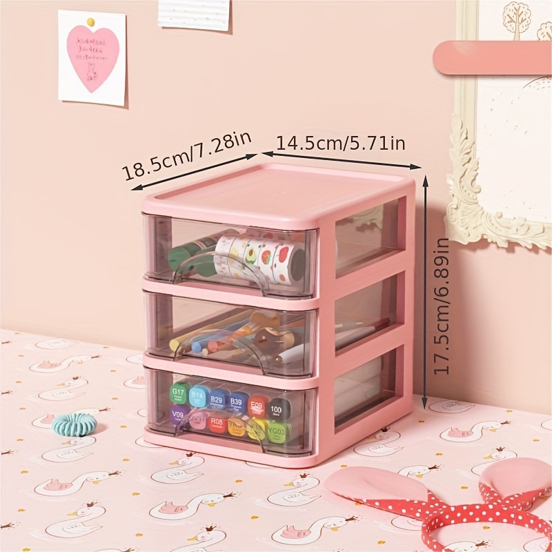 Mini Storage Drawer Cabinet Desktop 2/3/4 layer Drawer Type - Temu