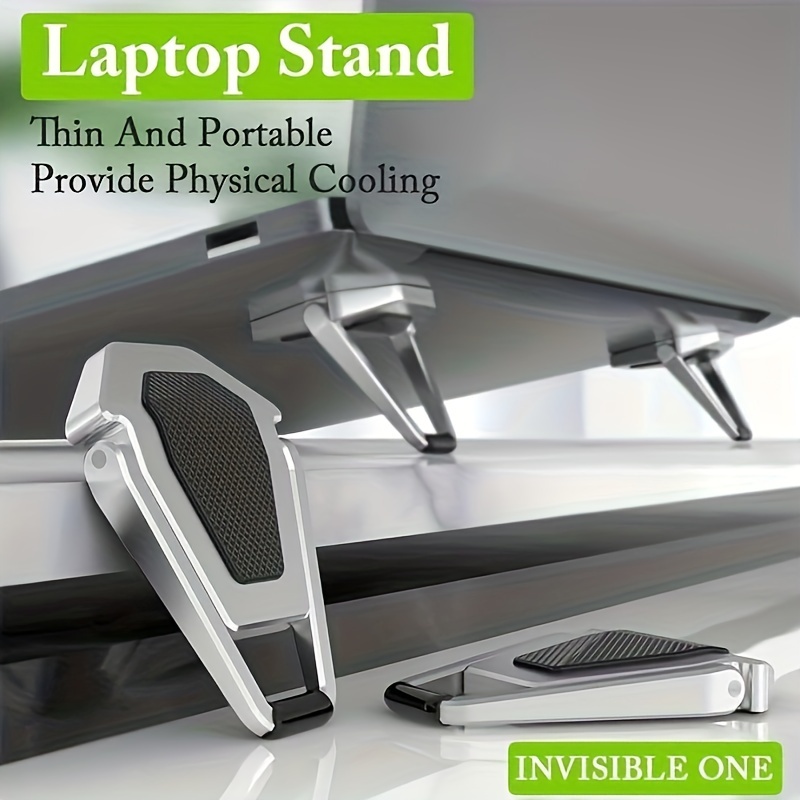  Adjustable Laptop and Keyboard Stand-2PCS, Ergonomic Laptop  Mount Design-Mini Aluminum Cooling Pad, Keyboard Kickstand