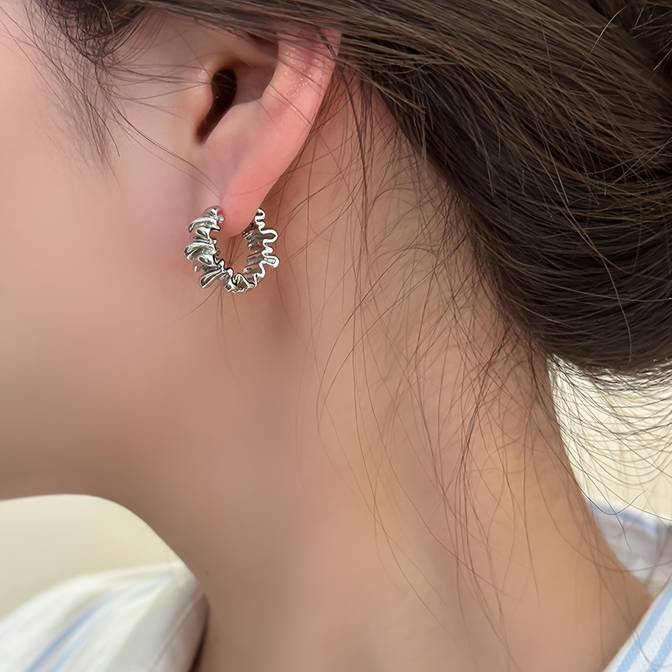 Minimalist Circular Hoop Earrings INS Style