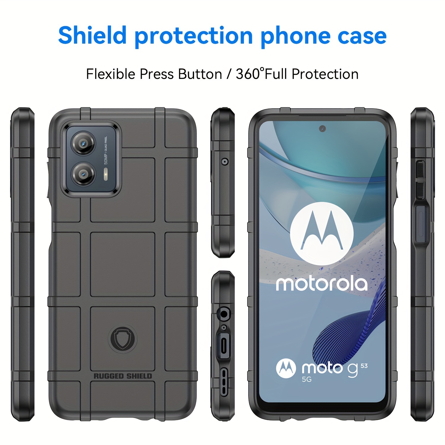 Rugged Shield Series Mobile Phone Protective Phone Cases - Temu