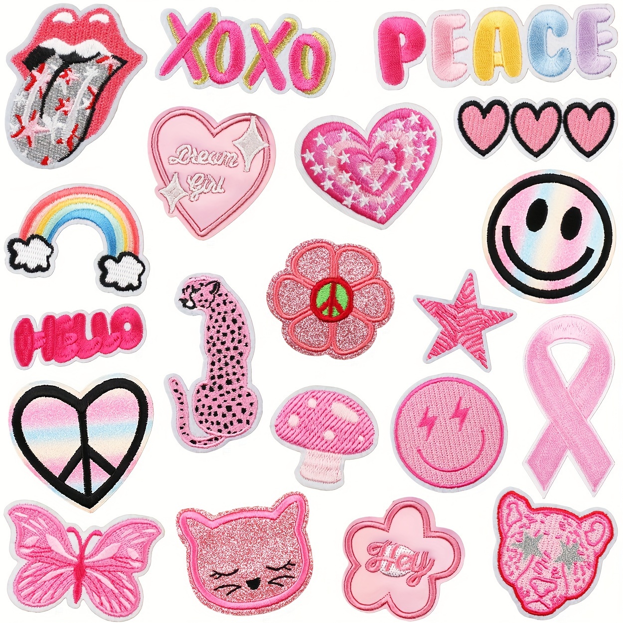 16pcs Cute Cartoon Iron On Patches For DIY Clothing Projects And Gifts
