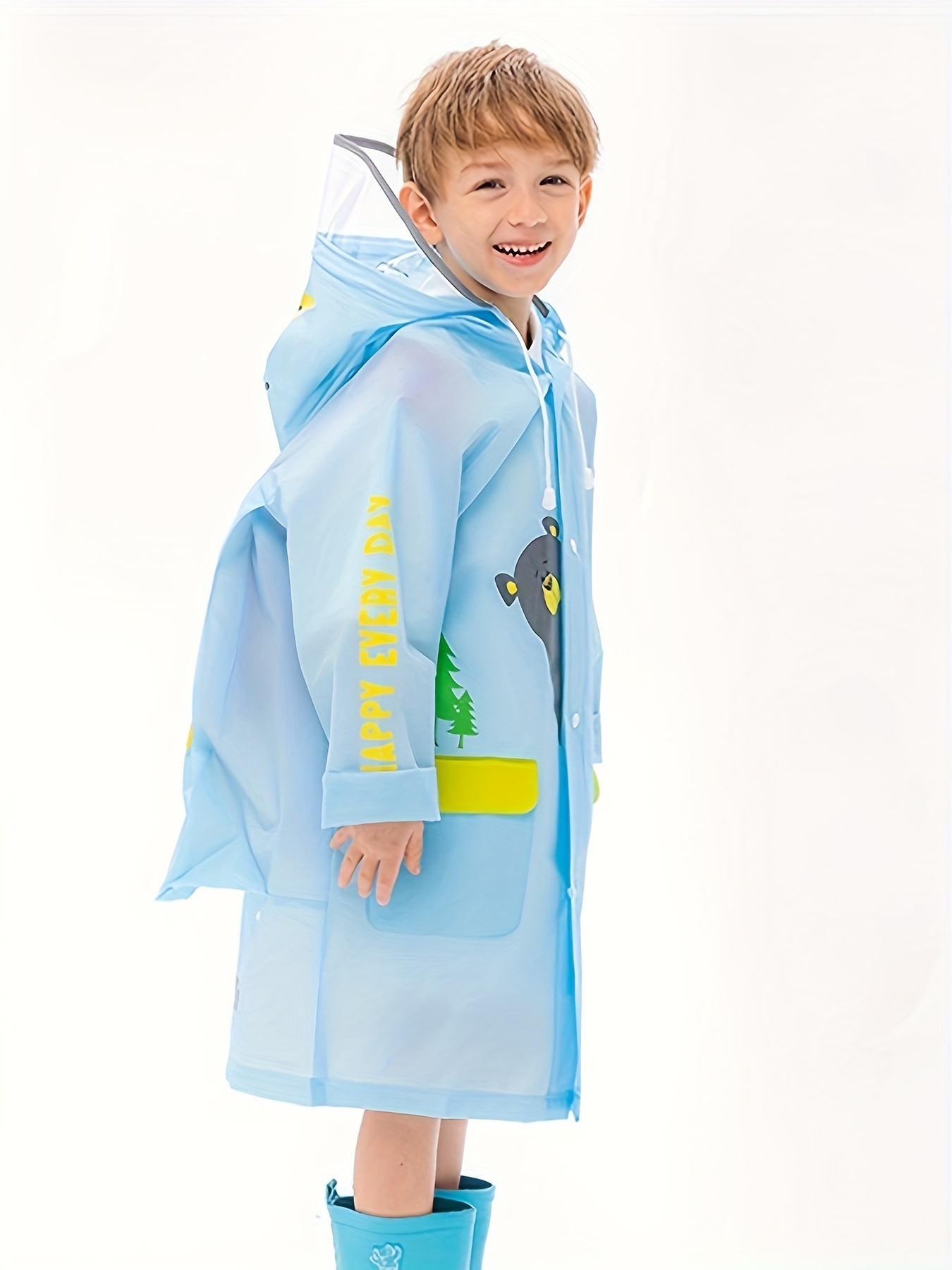 Chubasquero infantil para niño de escuela primaria, chaqueta de lluvia para  bebé, traje de lluvia, lindo poncho de lluvia para niños con capucha