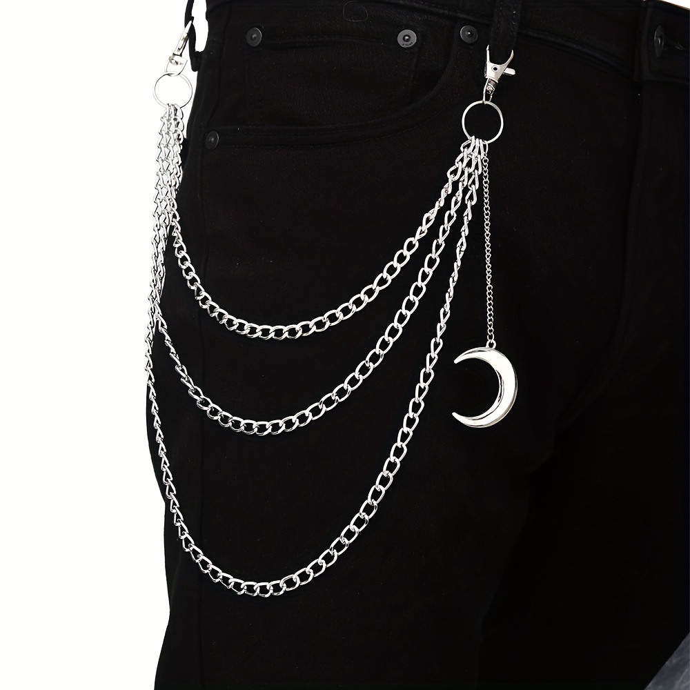 

Moon Pendant Pants Chain Punk Chains Harajuku Goth Jewelry Gothic Rock Emo Accessories For Men, Ideal Choice For Gifts