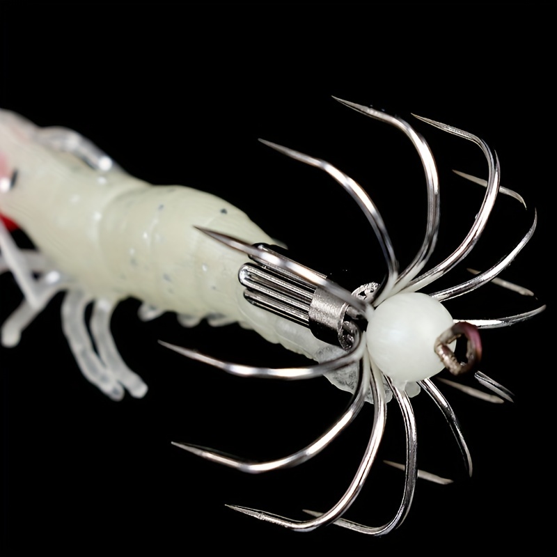 1pc Glow Wood Shrimp Luminous Squid Jigs With Octopus Squid Jig Hooks  Cuttlefish