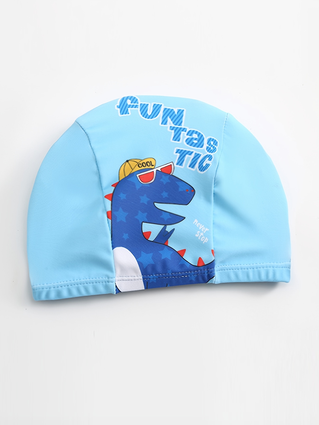 Bonnet de bain enfant - Dino bleu 