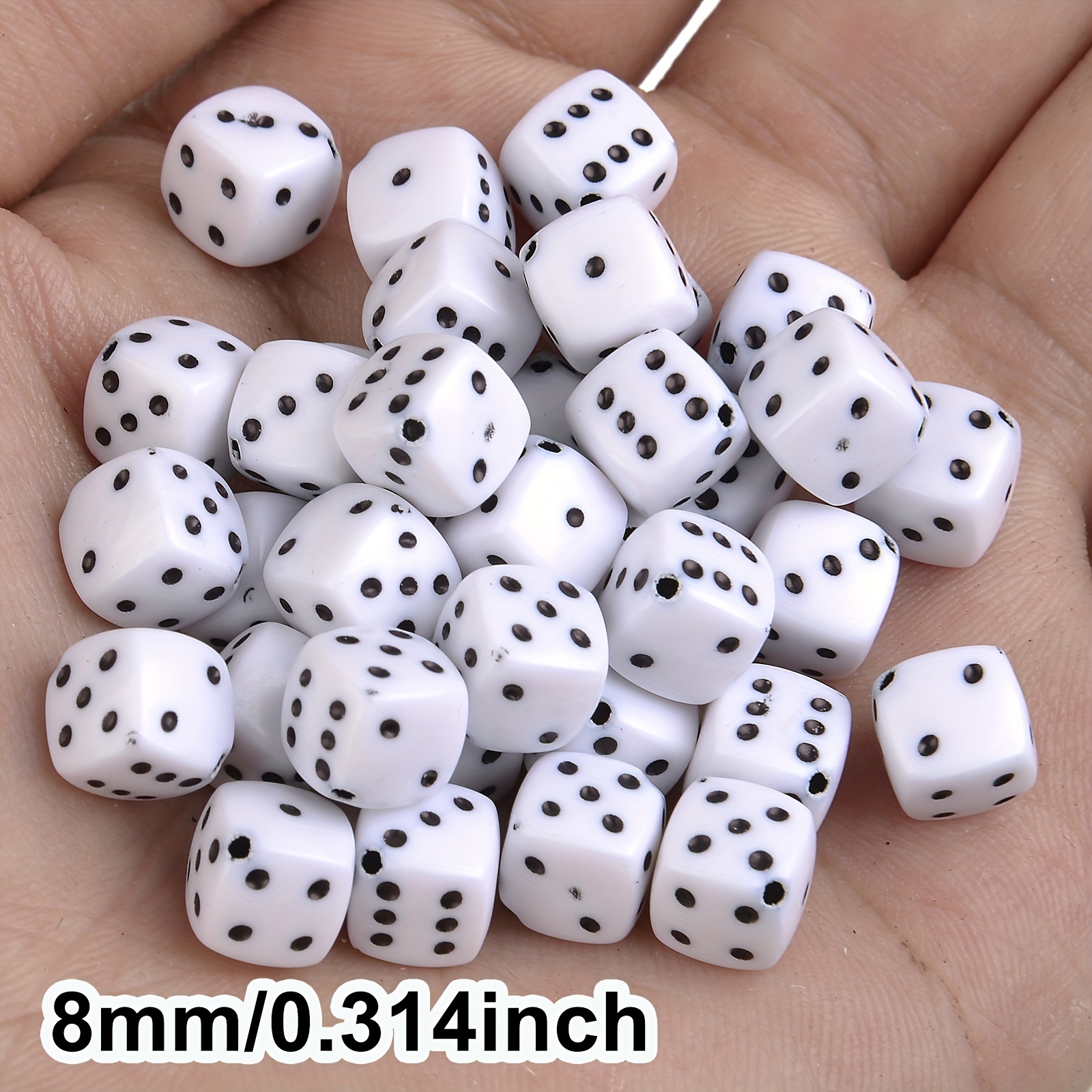 Black Square Game Dice Beads Acrylic Spacer Beads For - Temu