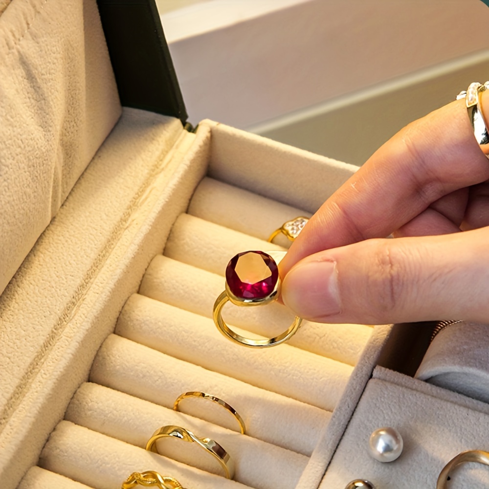 Women Desk Jewelry Organizer Necklace Earring Storage Box Ring