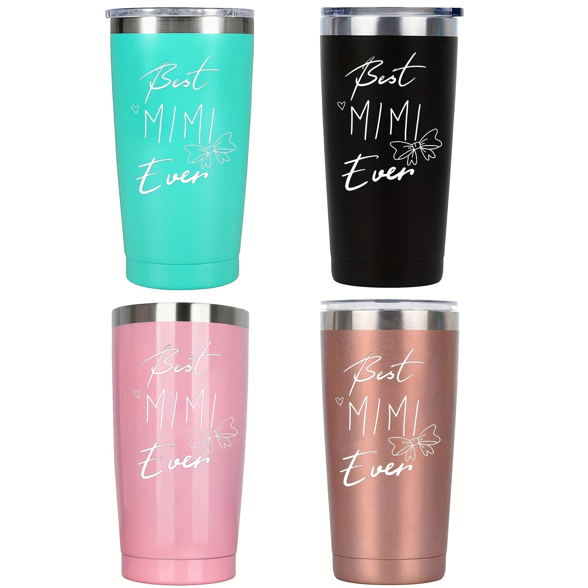 

1pc, Mimi Gift Tumbler, Mimi Stuff, Grandma Gifts From Grandkid, 20oz Tumbler Vacuum Double Wall Cup With Print, Mimi House Items, Gift Ideas