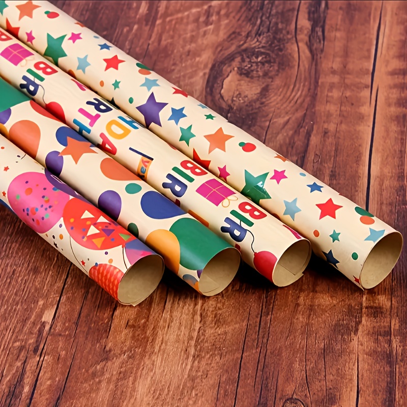 Happy Birthday Wrapping Paper Gift Wrapping Paper Happy - Temu