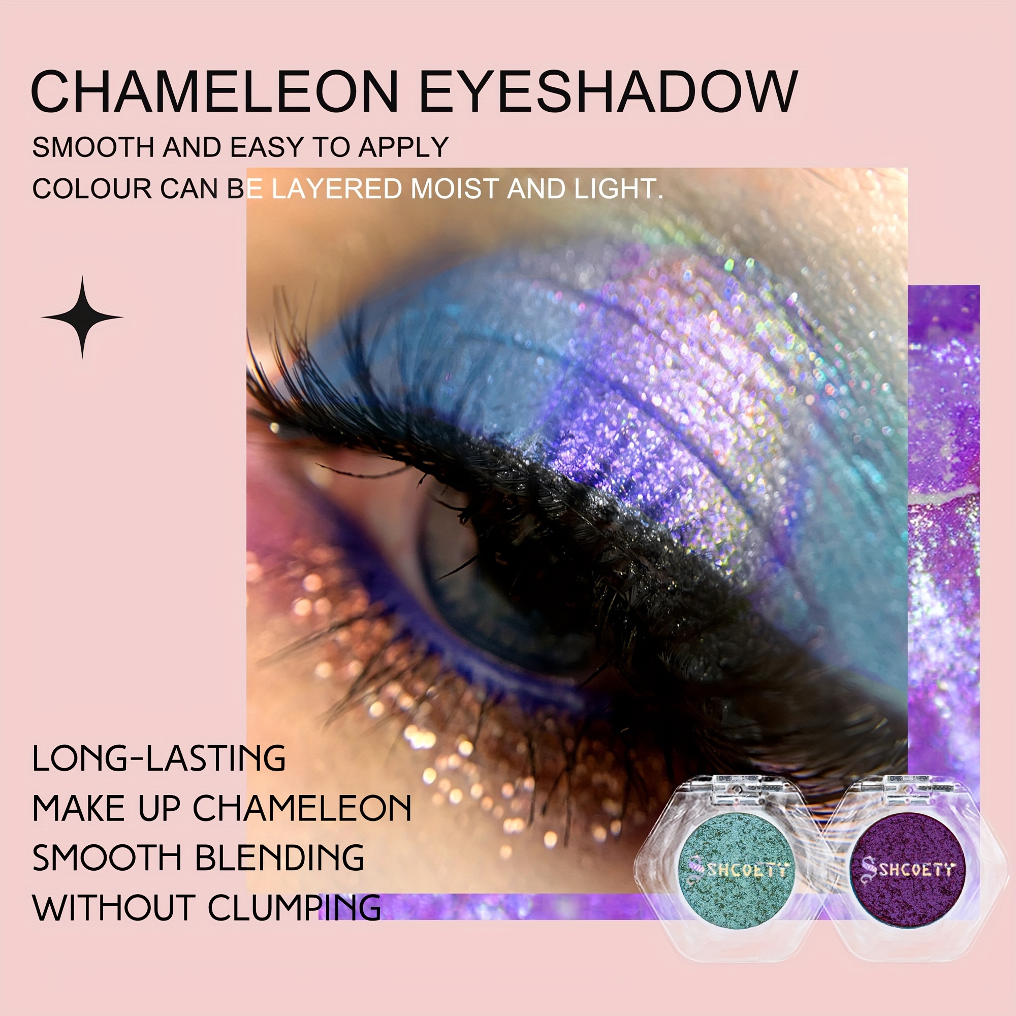 Monochrome Color Sparkle Eyeshadow Powder Mashed Potato - Temu
