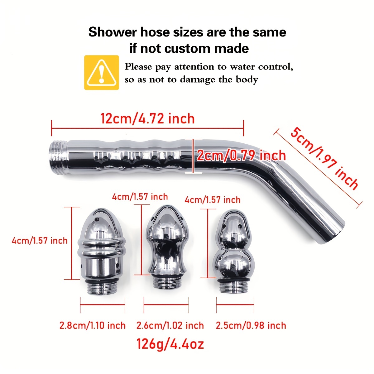 Anal Toys Douche Anal Vaginal Irrigation Metal Aluminium Alloy Enema Nozzle Probe Anal Cleaning Shower Head Sex Toy Adult Sex Toys pic picture