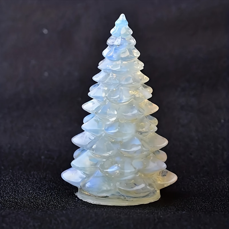 Natural Gemstones Carved Crystal Crafts Christmas Tree - Temu
