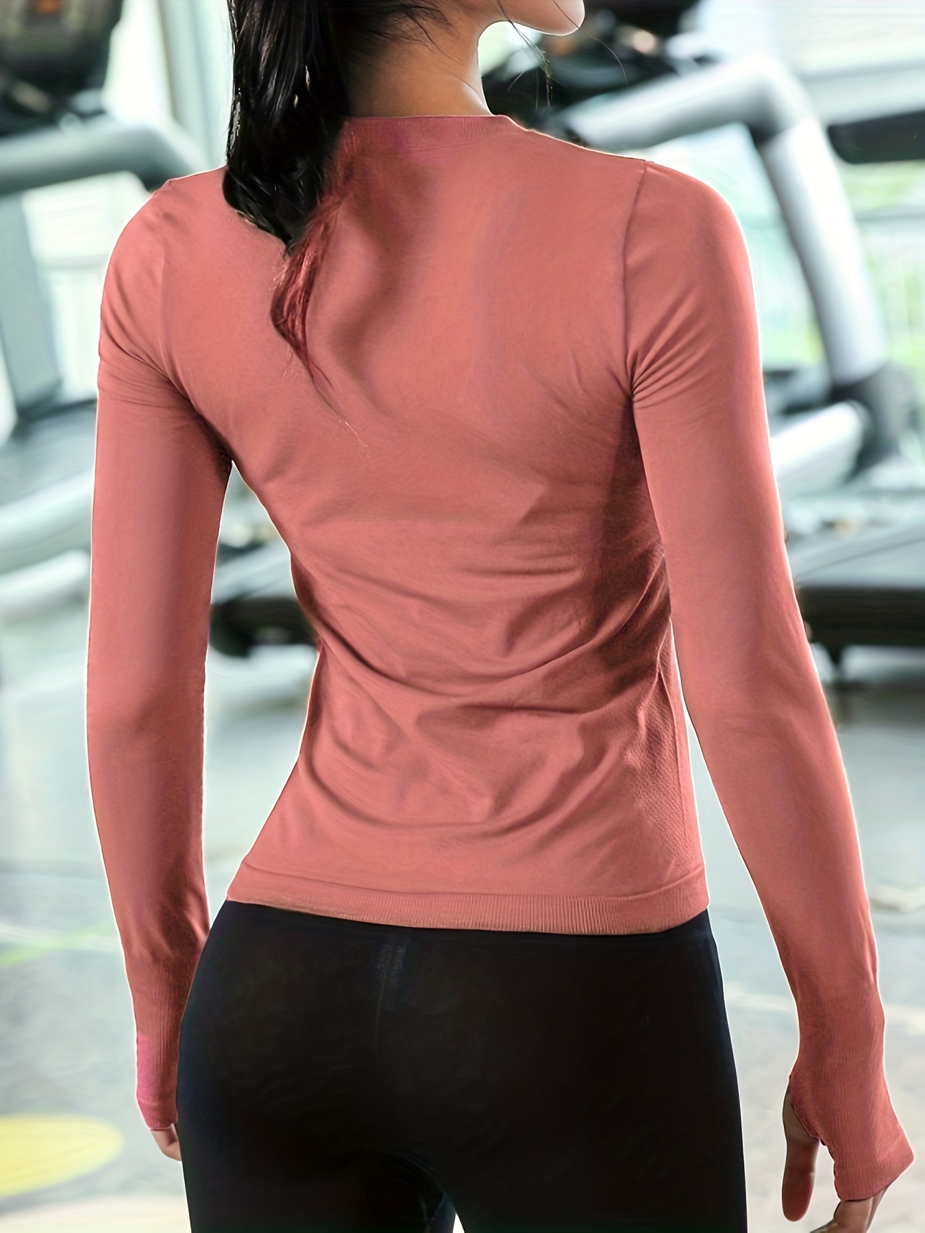 Yoga clothes gyms exercises tops women's slim fitness top tight-fitting  beauty back sports long-sleeved T-shirt