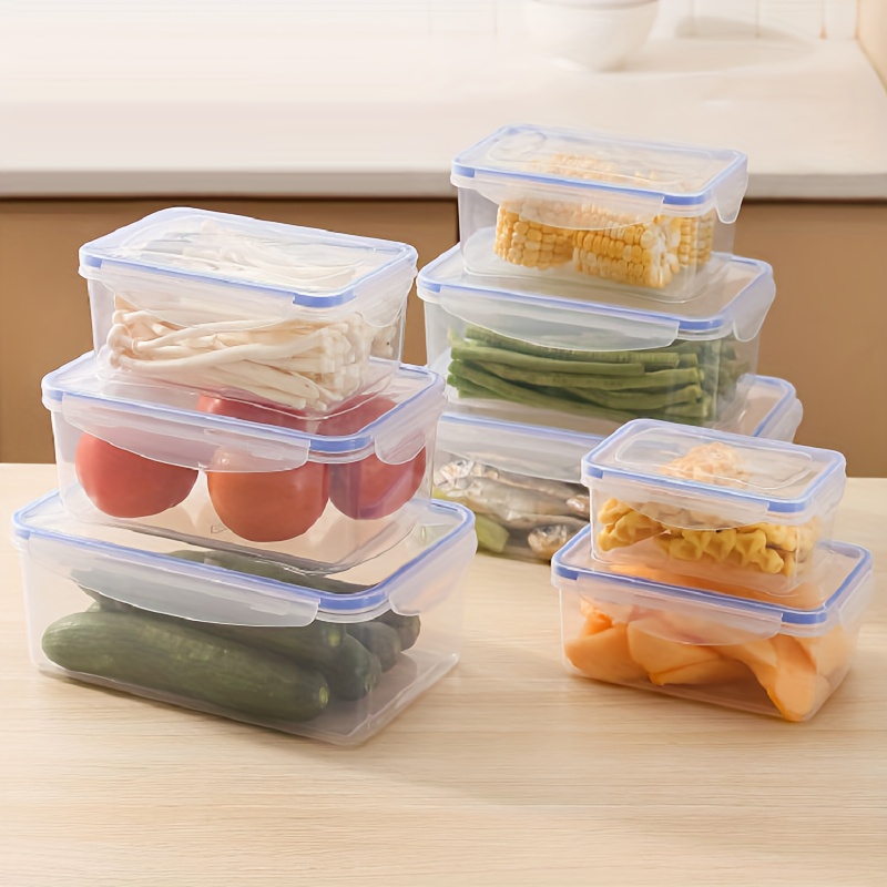 1pc Refrigerator Food Storage Box With Dividers, Fresh-keeping