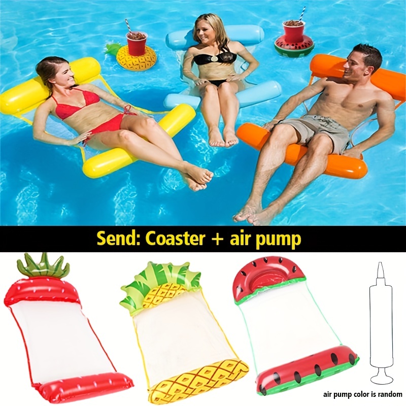 Summer Swimming Pool Inflat Float Chair Hammock Lounge Party Pool  Accessories Colchoneta Piscina