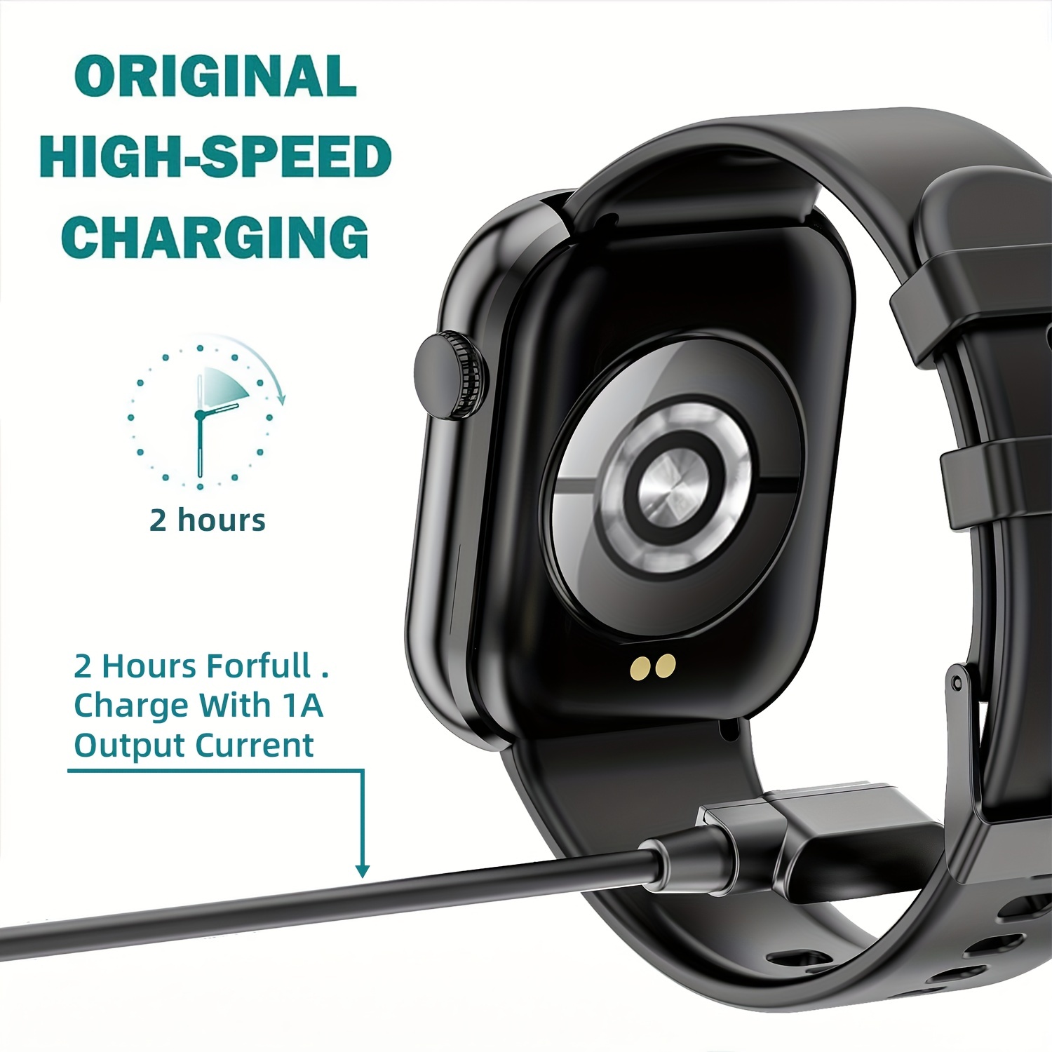Hwagol Caricatore USB magnetico per smartwatch modello G20/G28, cavo di  ricarica : : Elettronica