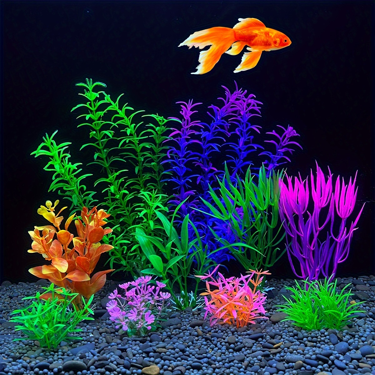 

10pcs Aquarium Plants Decorations, Fish Tank Artificial Plastic Plant Decoration Set Plastic Water Grass Fish Tank Landscaping Decoration