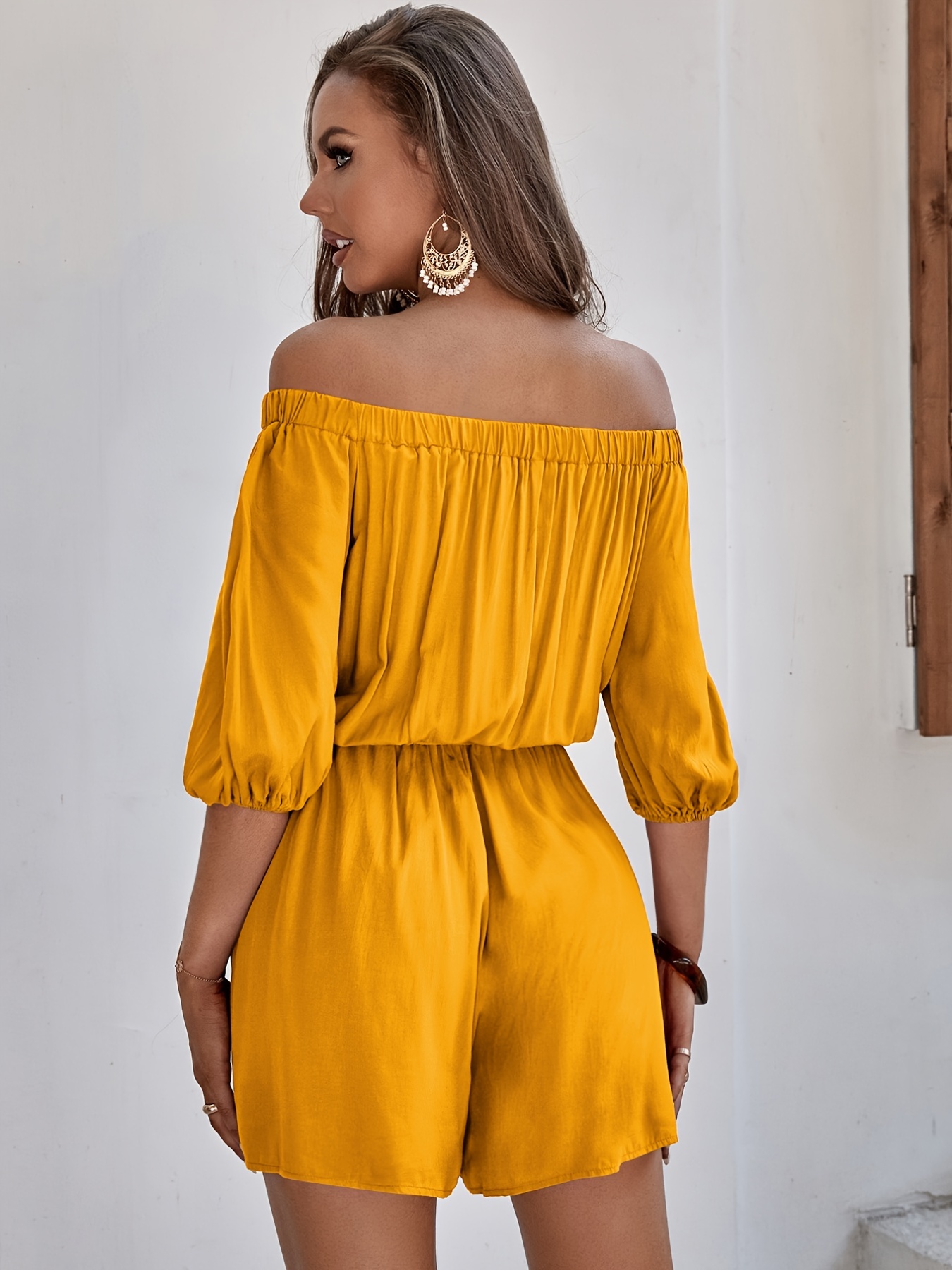 plain yellow jumpsuit