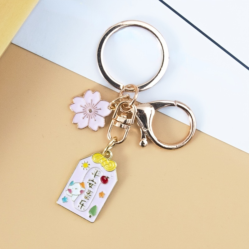 Flower Charm Keychain Customizable Key Ring Bag Accessory Car Pendant Phone  Ornament - Temu