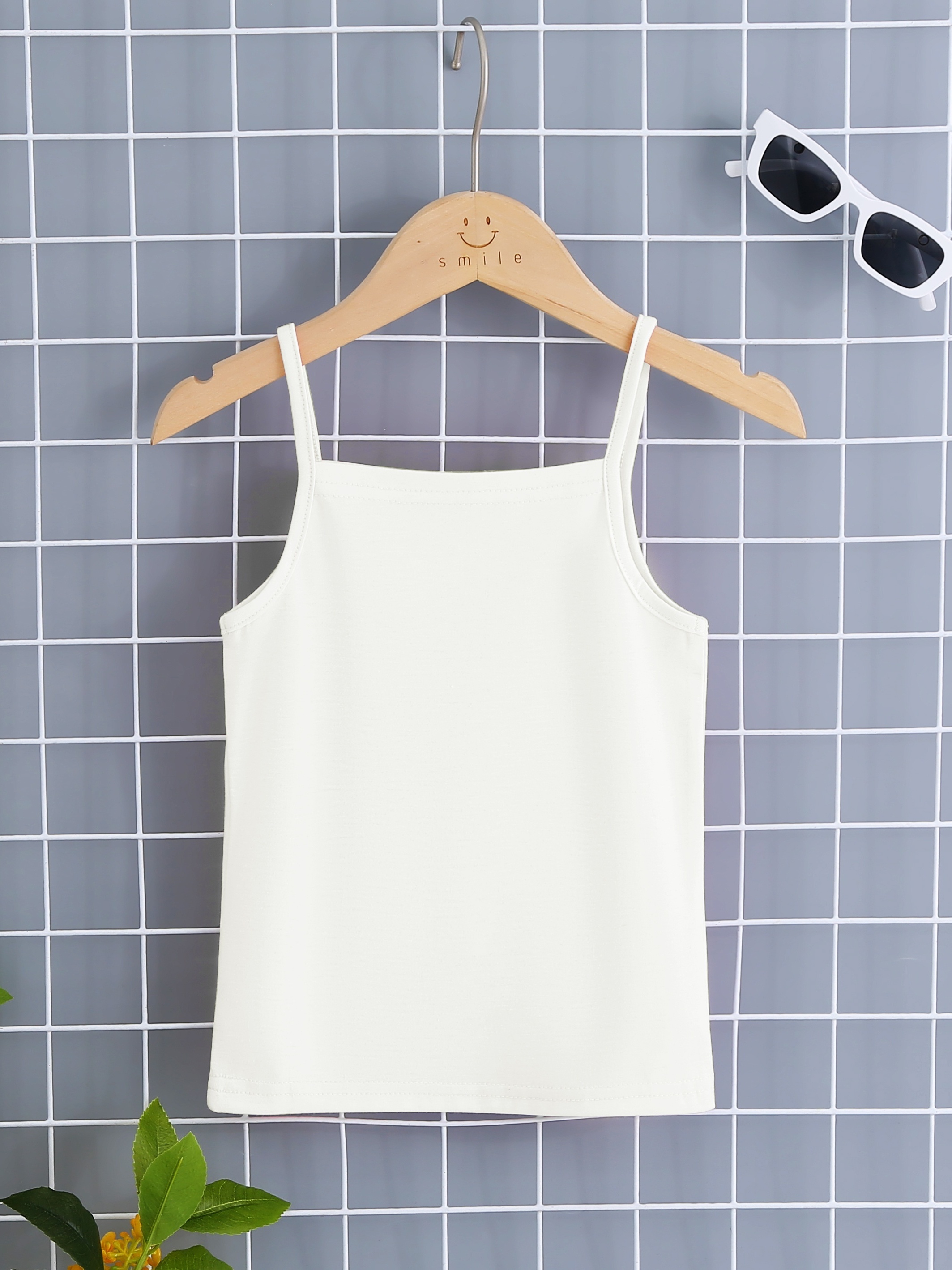 Real Picture Girls Camisole Underwear Solid Color Casual - Temu