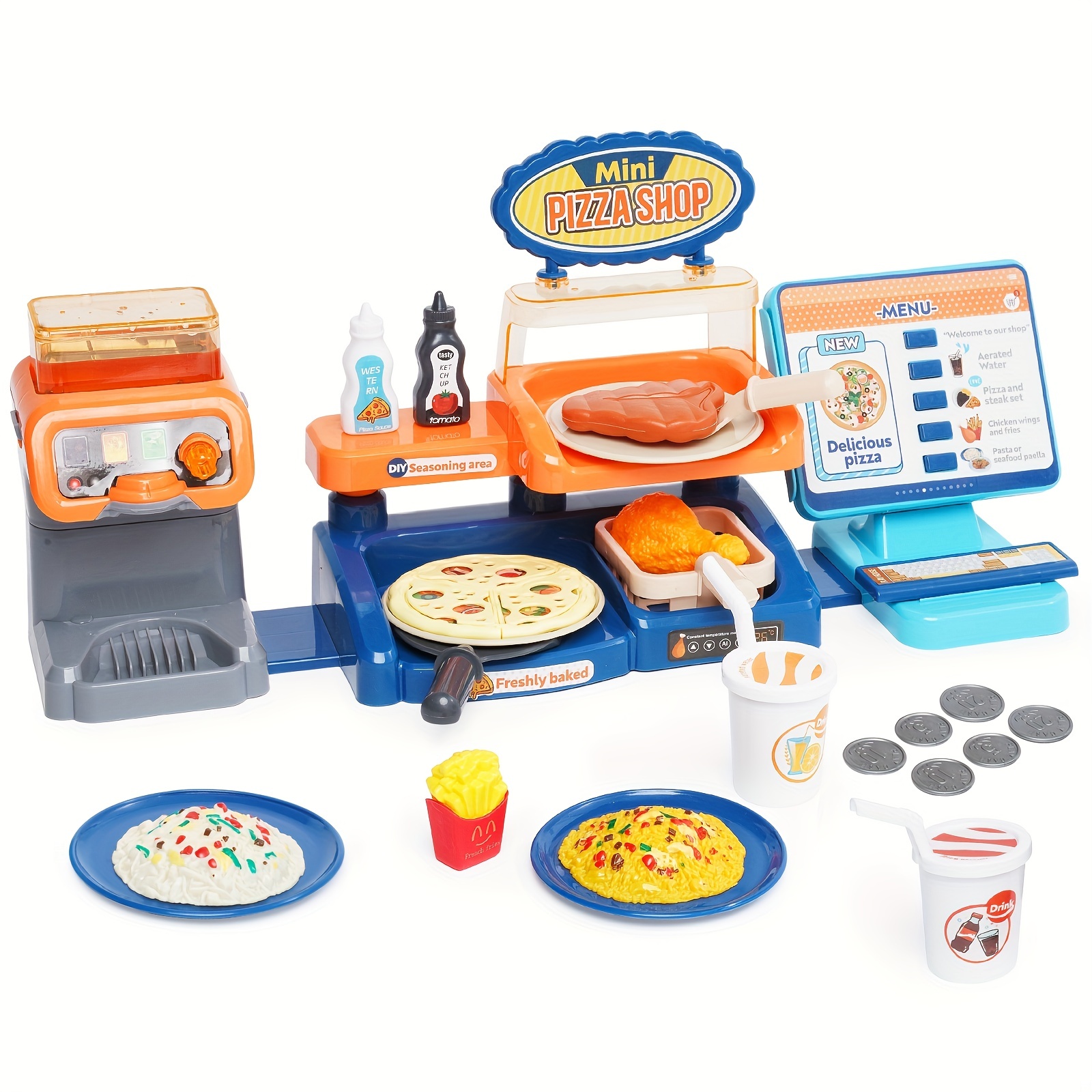 Compre Crianças conjunto de brinquedos máquina café cozinha brinquedos  simulação comida pão bolo café fingir jogar compras caixa registradora  brinquedos para crianças