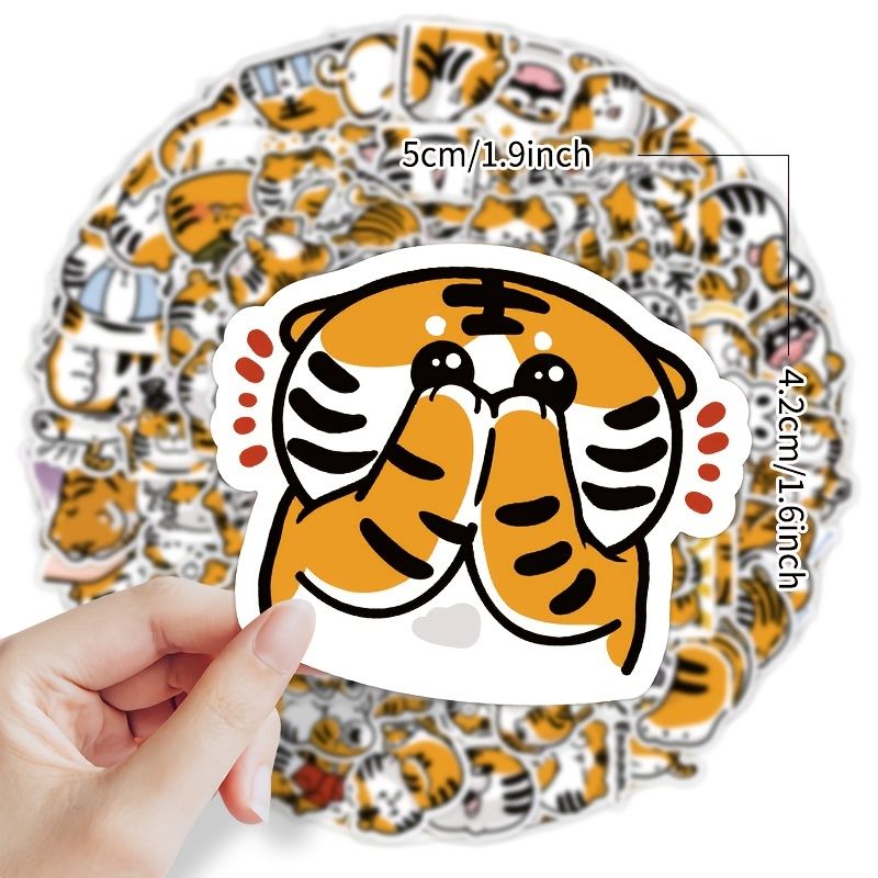 120pcs 'cute Tiger Cartoon' Theme Waterproof Decorative Stickers For Laptop Pc Computer Mobile Smartphones Travel Case Water Bottles For Girls Kids Teens | Don't Miss These Great Deals | Temu 120pcs 'cute Tiger Cartoon' Theme Waterproof Decorative Stickers For Laptop Pc Computer Mobile Smartphones Travel Case Water Bottles For Girls Kids Teens | Don't Miss These Great Deals | Temu