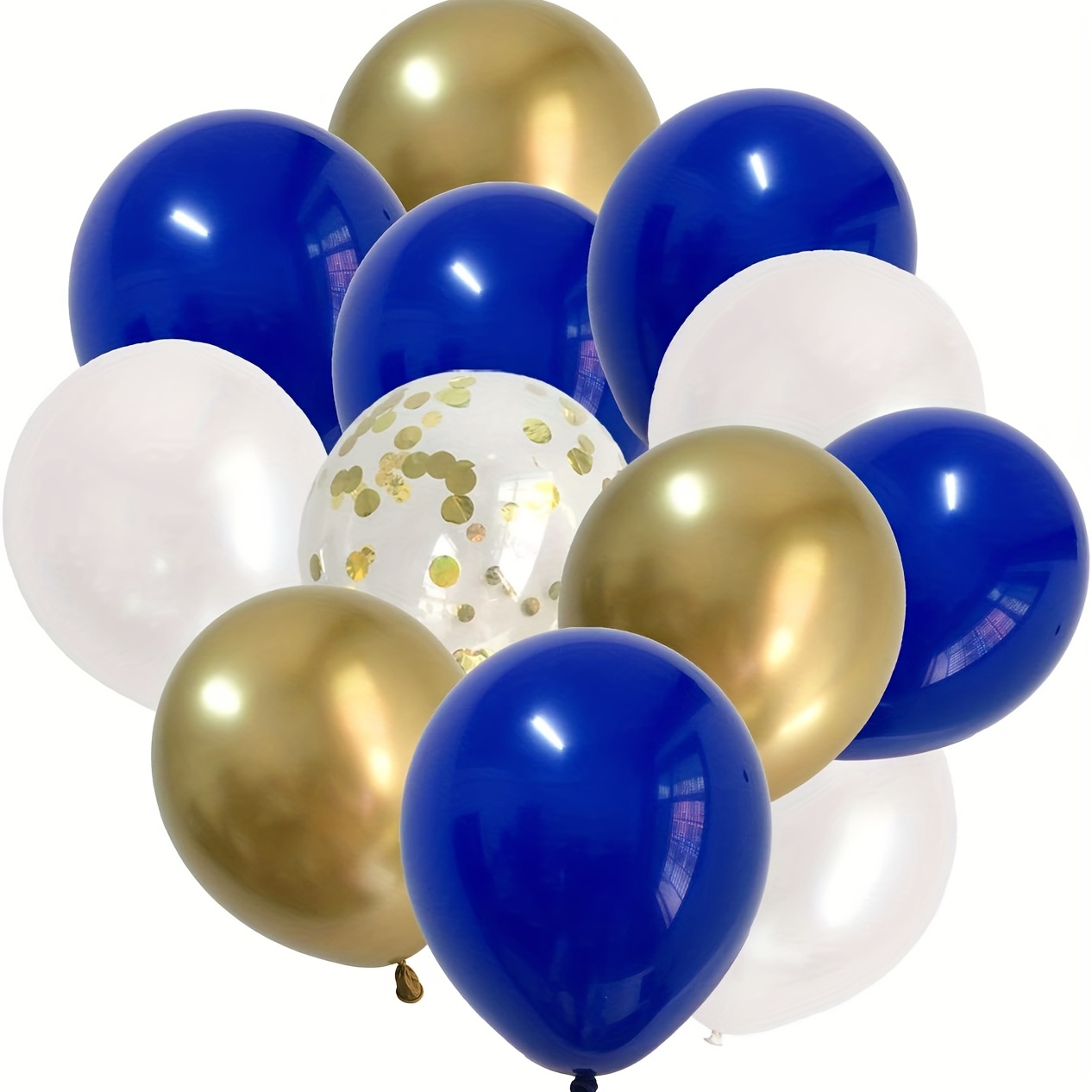  Globos de 60 cumpleaños para hombres, 18 unidades, color azul  marino, dorado, globos de feliz cumpleaños 60, globos de látex vintage de  1963, confeti, para hombres y mujeres, suministros de decoración 