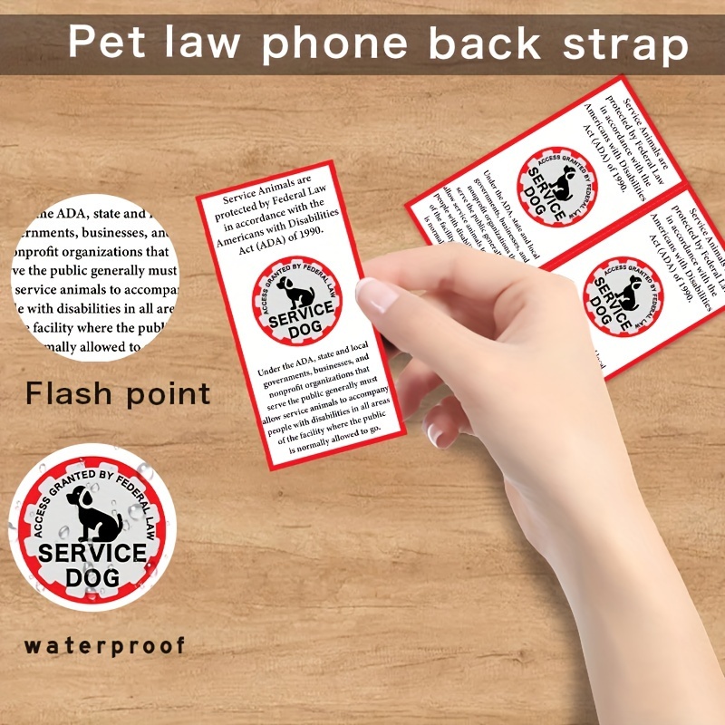 4pcs Set Service Dogs Sticker Service Animals Information Service Animals  Info Sticker State Legal Rights Stick Phone Give People Dont Know Rights  Allow Bring Service Pets Anywhere - Cell Phones & Accessories 