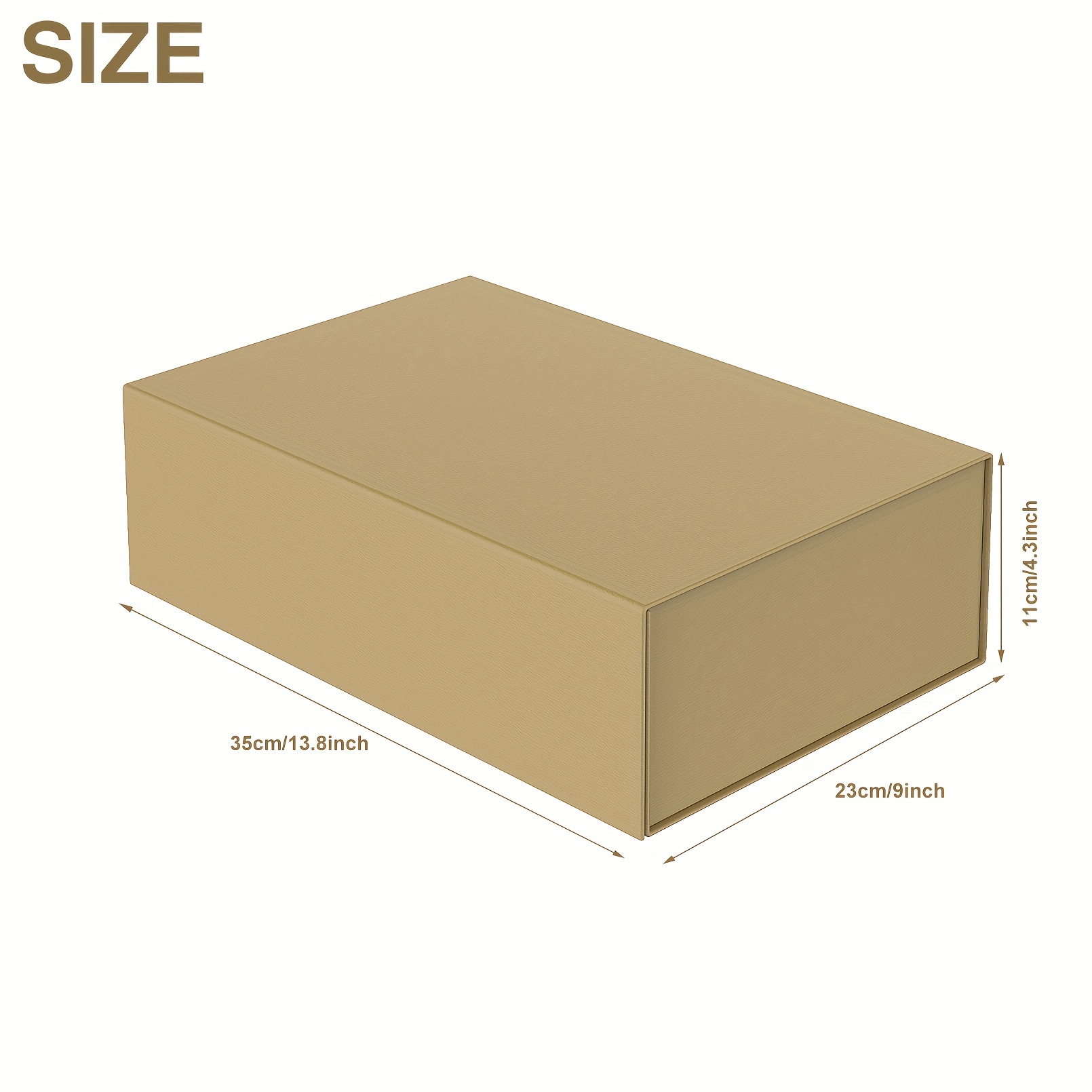  Caja de regalo grande de lujo de 13.8 x 9 x 4.3 pulgadas, caja  de almacenamiento de cinta con cierre magnético para caja de embalaje de  lujo para el día de