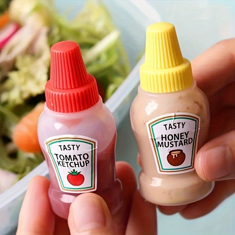 MINI CONDIMENT SQUEEZE Bottle Box Salad Dressing Ketchup Squeeze Jar  Containe Wa $3.76 - PicClick AU