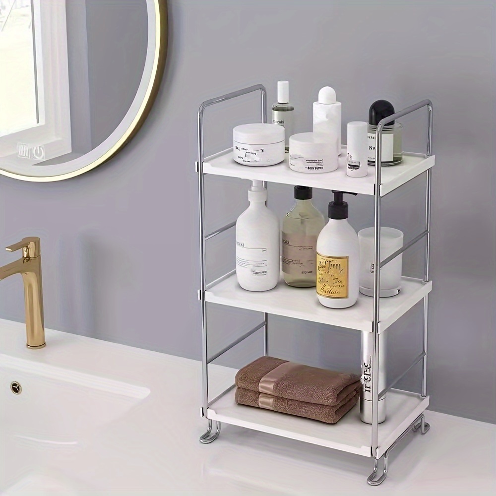 1pc Bathroom Storage Rack, Makeup Perfume Skincare Organizers For Bathroom  Vanity Countertop, 2 Tiers Cosmetic Organizer And Storage, Shampoo Shower G