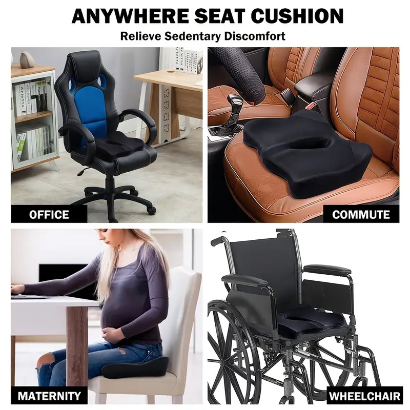Car Seat Cushion Ergonomic Seat Cushion Office Long Sitting - Temu